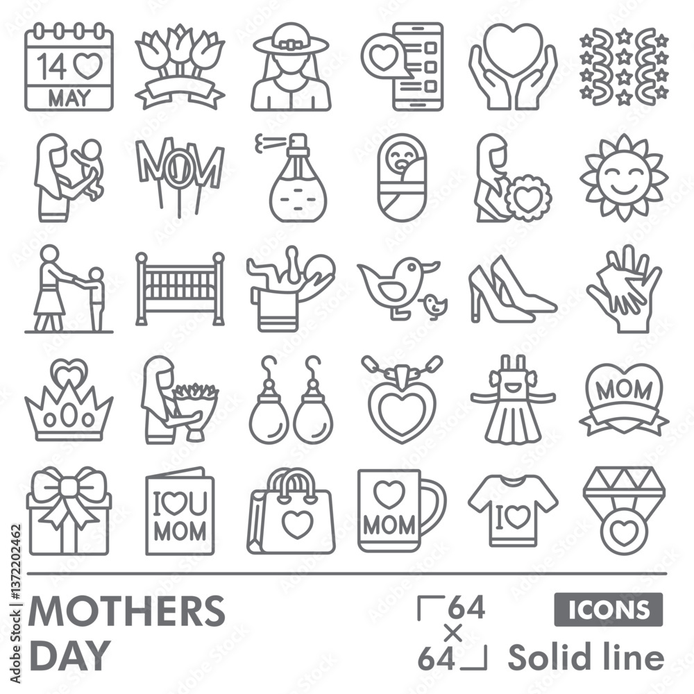Mother day symbols collection or sketches. mother holiday theme icons in line style signs for web and app. Vector graphics isolated on white background. Mother day symbols collection or sketches. mother holiday theme icons in line style signs for web and app. Vector graphics isolated on white background.