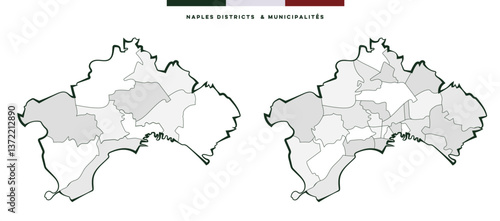 Mappa della città di Napoli in Italia