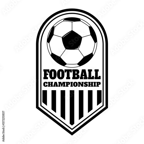 football labels, emblems and design elements. Soccer team emblems.