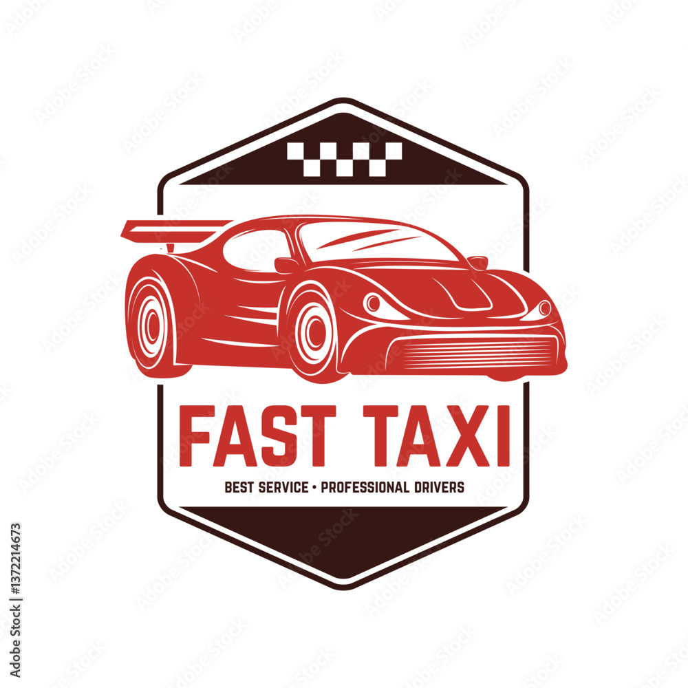 Obraz premium Taxi service labels and emblems template. Taxi service. Design elements for logo, label, emblem, sign, badge.