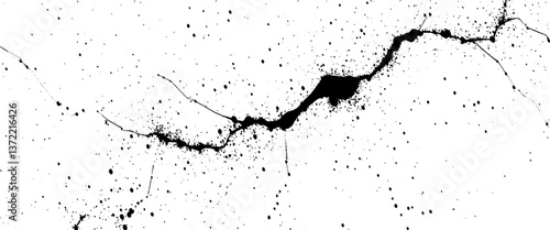 Obraz na płótnie Vector black and white background with grunge texture splatter design. w salonie