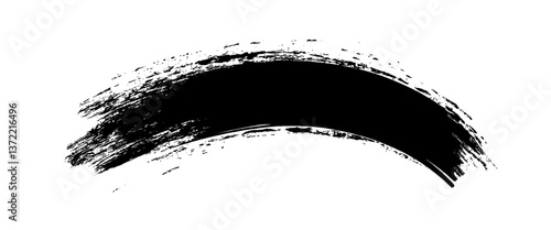 Obraz na płótnie Vector abstract hand painted element white and black brush stroke w salonie