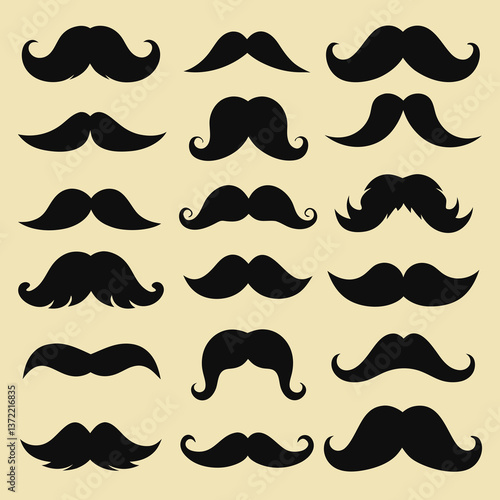 set of mustaches