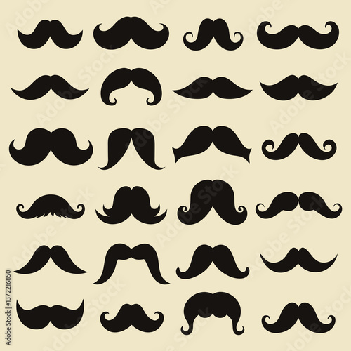 set of mustaches