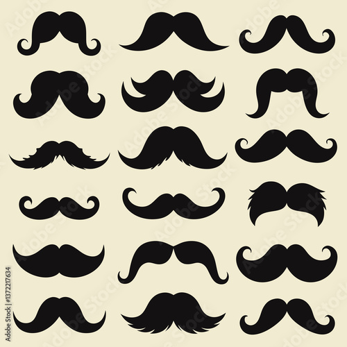 mustache seamless pattern