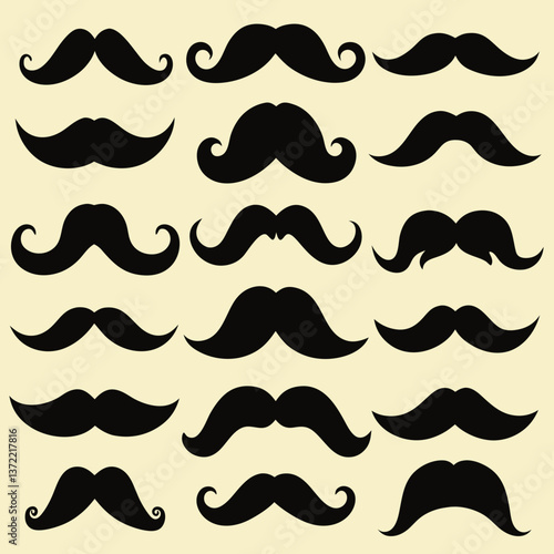 mustache seamless pattern