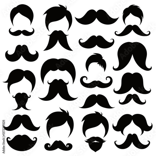 set of mustaches