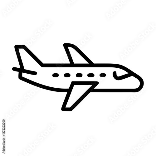 Airplane icon flight symbol in minimalist style  