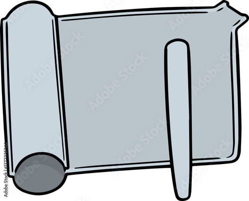 Illustration of pill counting tray and spatula
