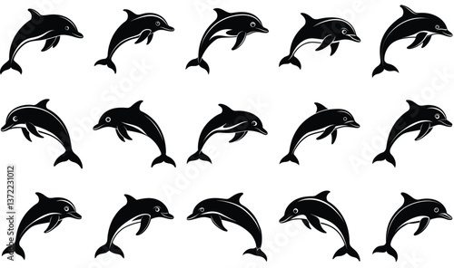 a vector dolphin
