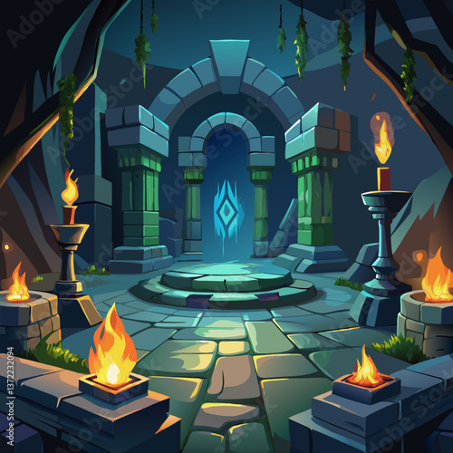 Dark Dungeon Vector background