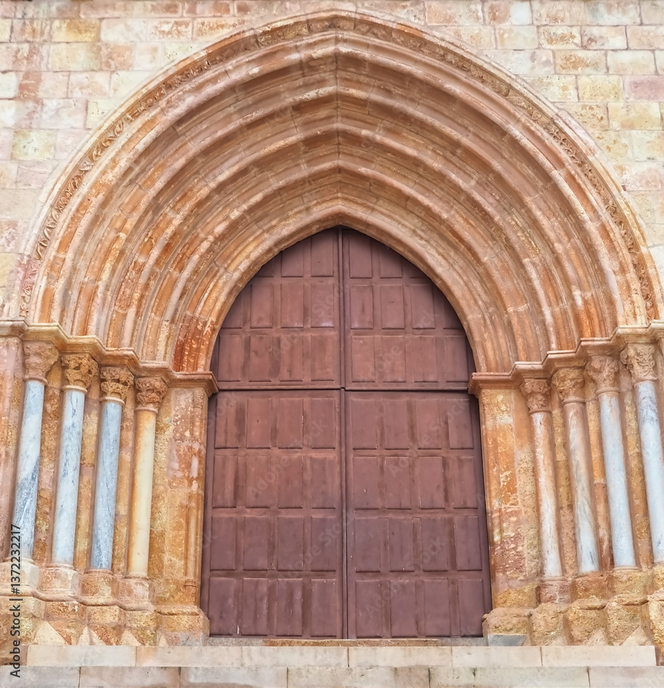 Fototapeta premium Portal of a church in Silves Algarve Portugal