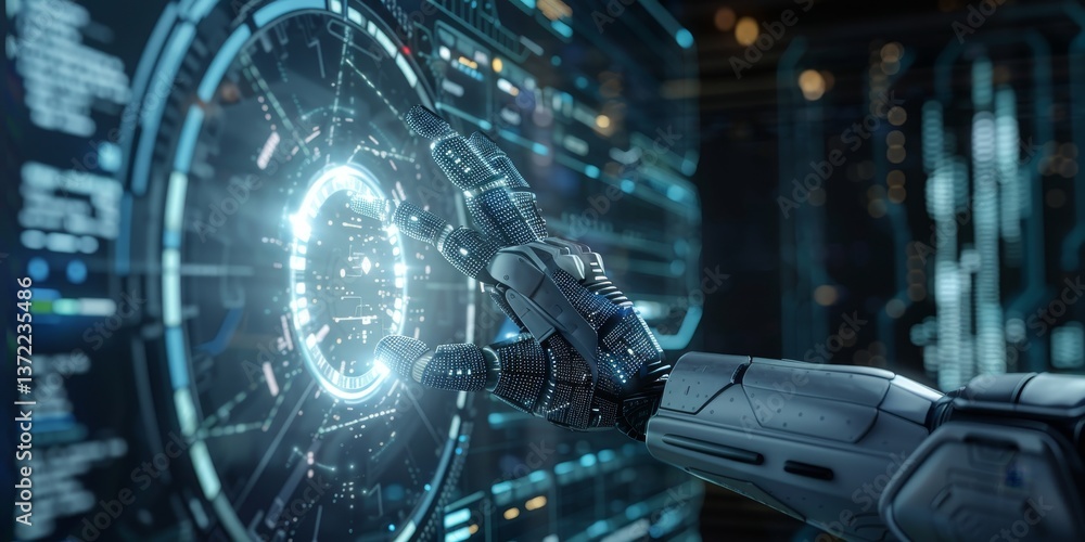 Obraz premium Unlock the potential of AI in business with innovative futuristic interface designs
