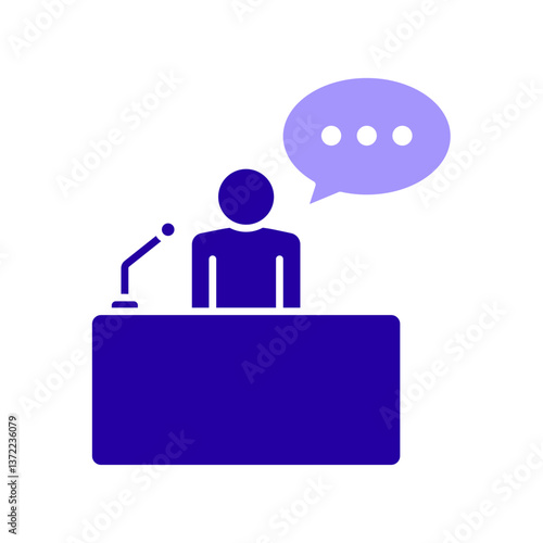 Icon a discourse, isolated against a clean background.