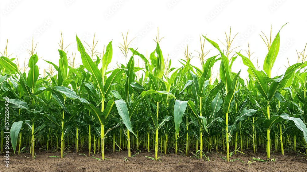 Obraz premium A Golden Field of Corn Stretching to the Horizon