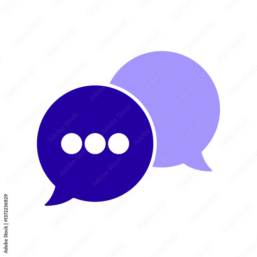 Icon a speech bubble, isolated against a clean background. Icon a speech bubble, isolated against a clean background.