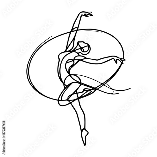 Graceful Ballet Dancer in Motion