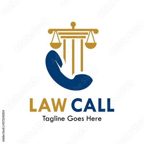 Law call design logo template illustration