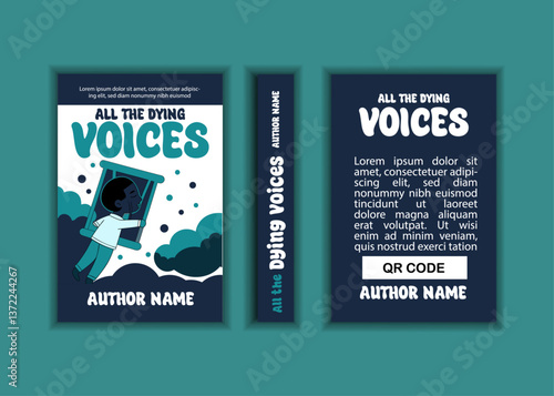Nonfiction Book  Cover Design: Vector Paperback Fiction, KDP, Science Fiction template