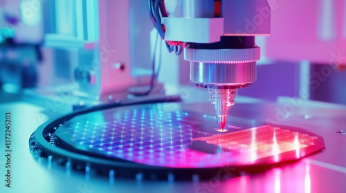 Advanced laser technology in semiconductor manufacturing at a cleanroom facility