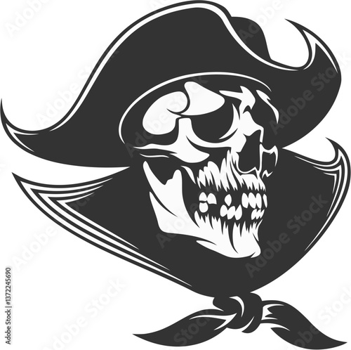 skull head vector sticker 
