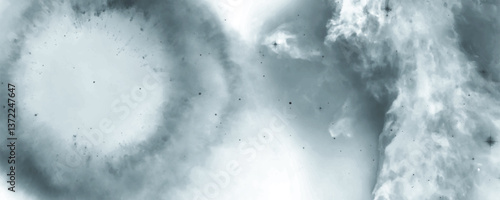 Ethereal Cosmic Composition with Vibrant Nebula and Soft, Whirling Flow

