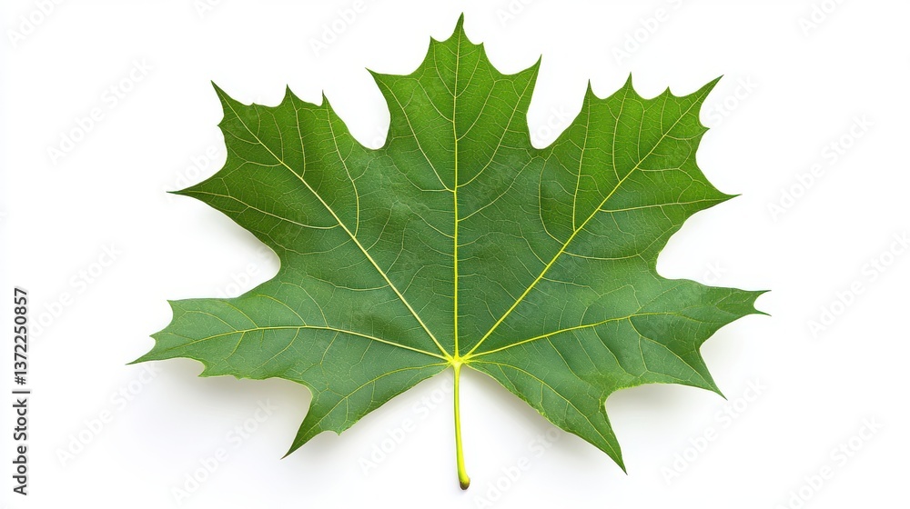 Fresh green maple leaf isolated on white Fresh green maple leaf isolated on white