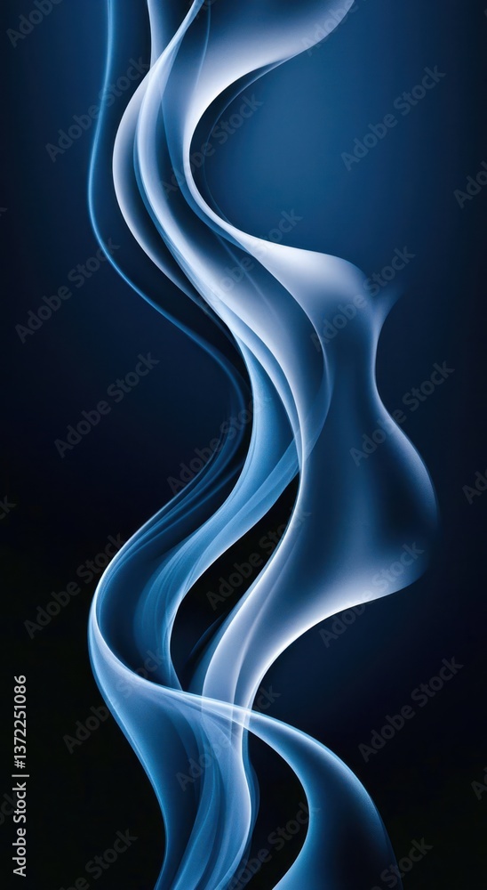 Abstract Blue Light Streaks with Floating Particles on a Dark Background Abstract Blue Light Streaks with Floating Particles on a Dark Background
