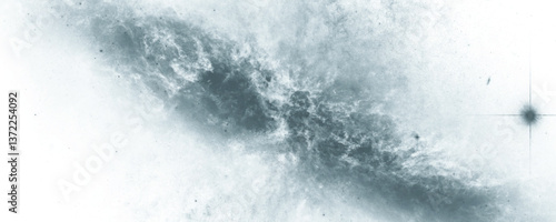 Enchanting Space Composition with Misty Nebula and Lively Fluid Dynamics

