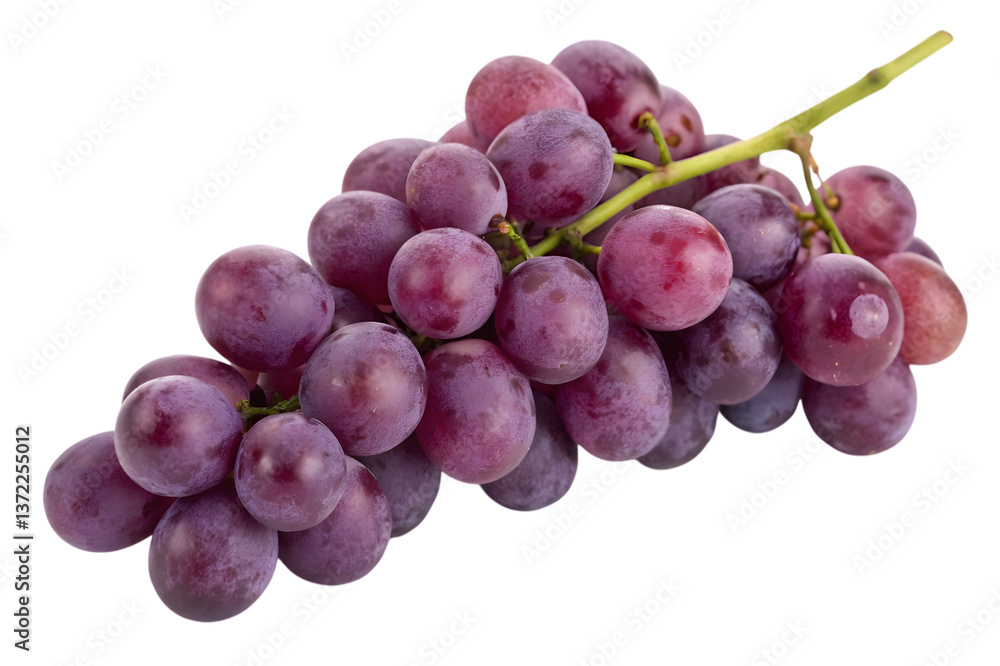 Fototapeta premium Bunch of Grapes, Isolated White Background, Transparent Background, PNG