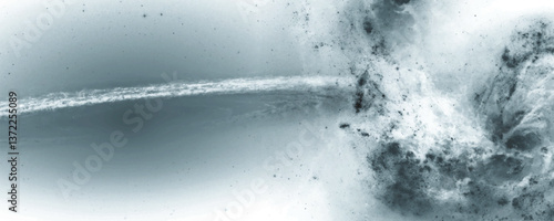 Deep Blue Universe with Enigmatic Nebula and Captivating Swirling Motion

