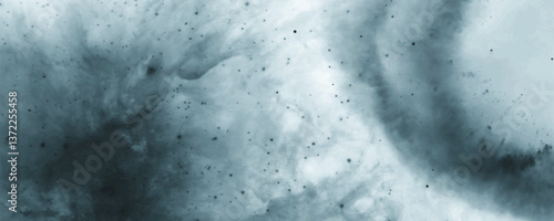 Celestial Harmony in Abstract Form with Misty Nebula and Dynamic Flow

