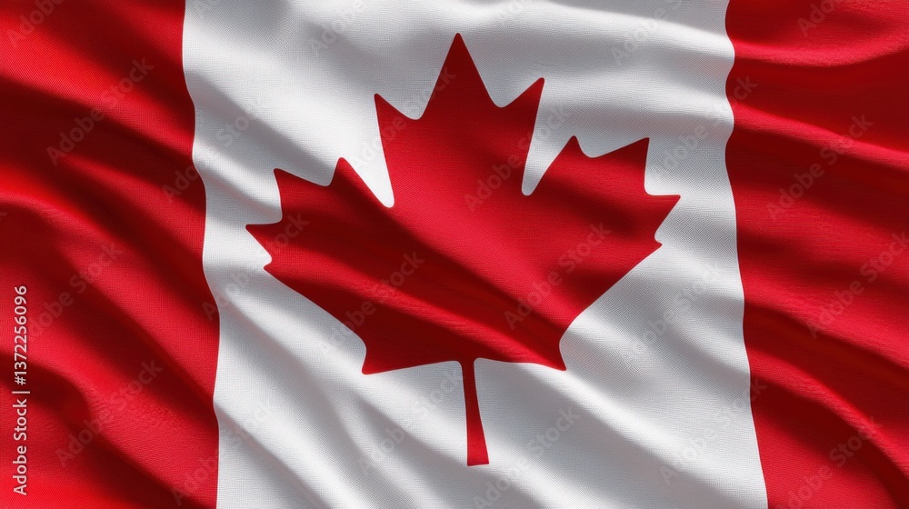 Canadian flag waving with dynamic motion Canadian flag waving with dynamic motion