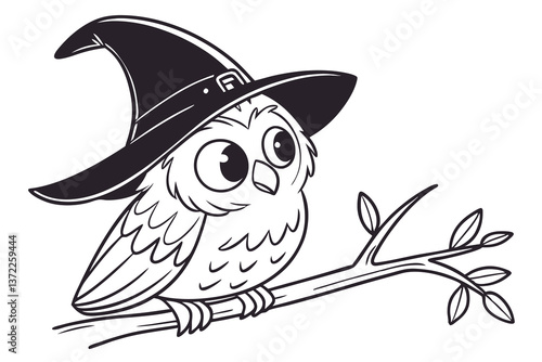 Cute brown owl character with wise eyes, a vector illustration of nature's feathered teacher