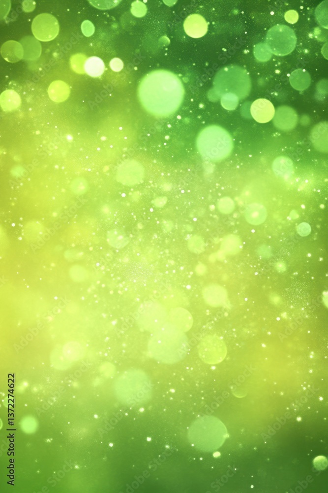 Abstract Green Bokeh Background with Gradient Lights and Sparkling Effects. Abstract Green Bokeh Background with Gradient Lights and Sparkling Effects.