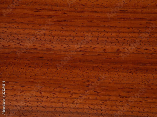 Obraz na płótnie Paduca veneer with rich reddish-brown color and pronounced wood grain w salonie