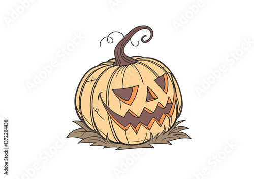 color svg vector, Halloween pumpkin icon