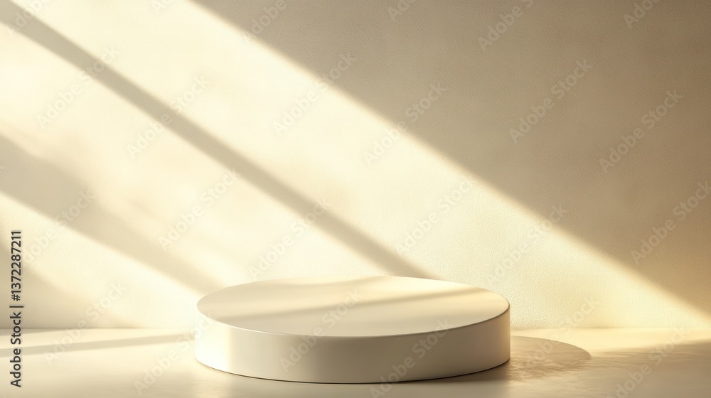 Empty Round Display Platform in Sunlight Empty Round Display Platform in Sunlight