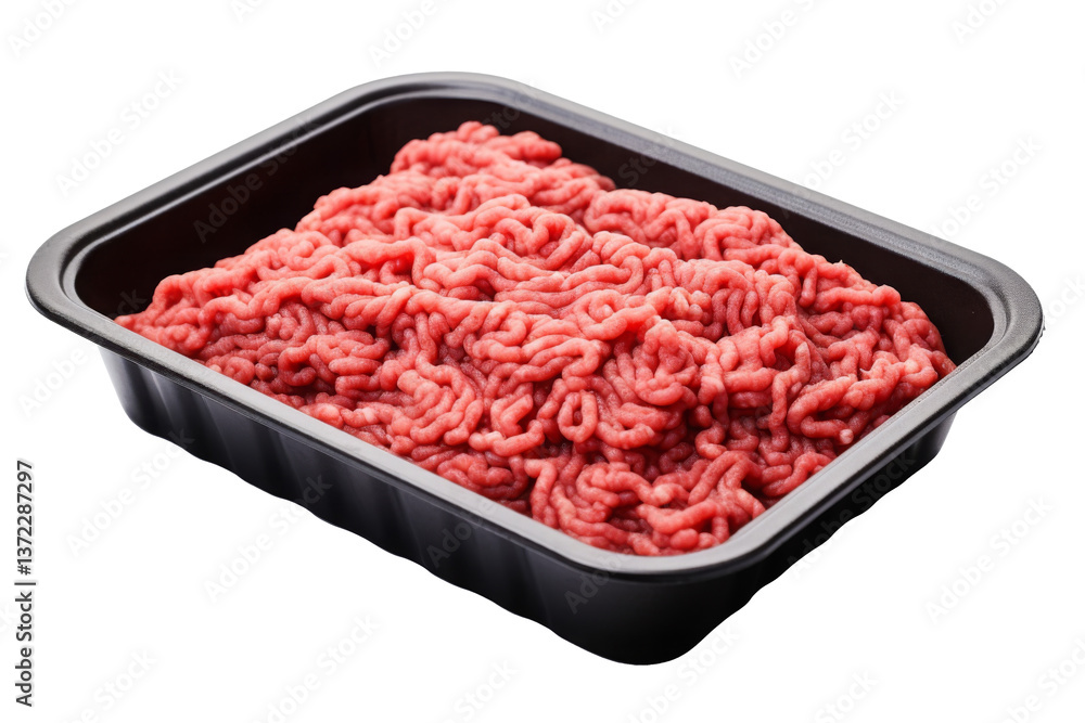 Fresh Raw Ground Beef in Plastic Fresh Raw Ground Beef in Plastic