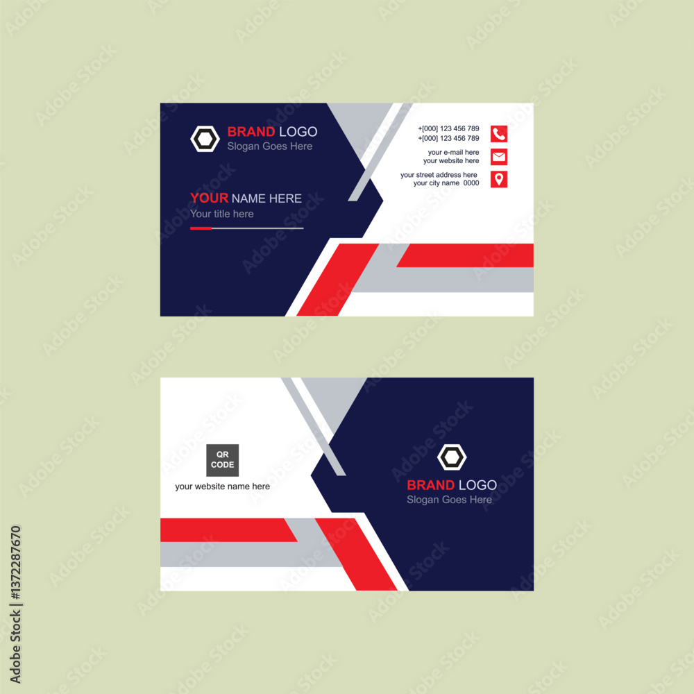 Modern creative simple clean business card or visiting card design template Modern creative simple clean business card or visiting card design template