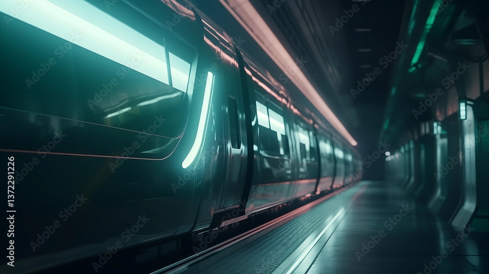 Fototapeta premium fast moving train.