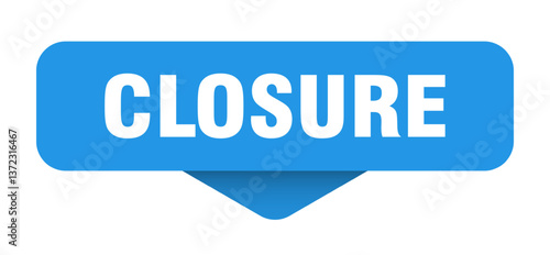 closure sticker. closure sign on transparent background