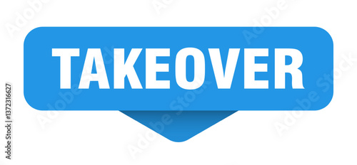 takeover sticker. takeover sign on transparent background