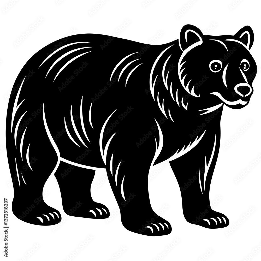 Fototapeta premium Bear vector illustration 