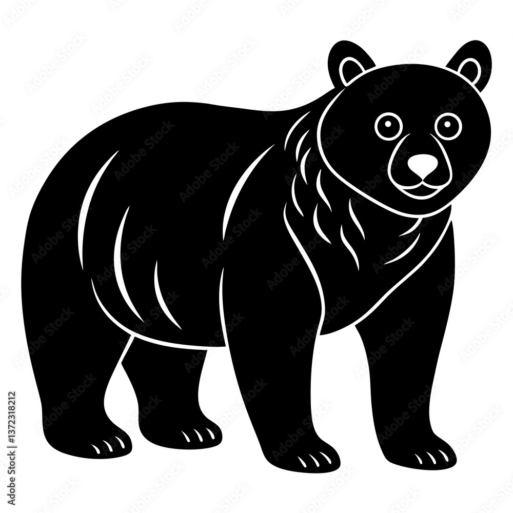 Fototapeta premium Bear vector illustration 