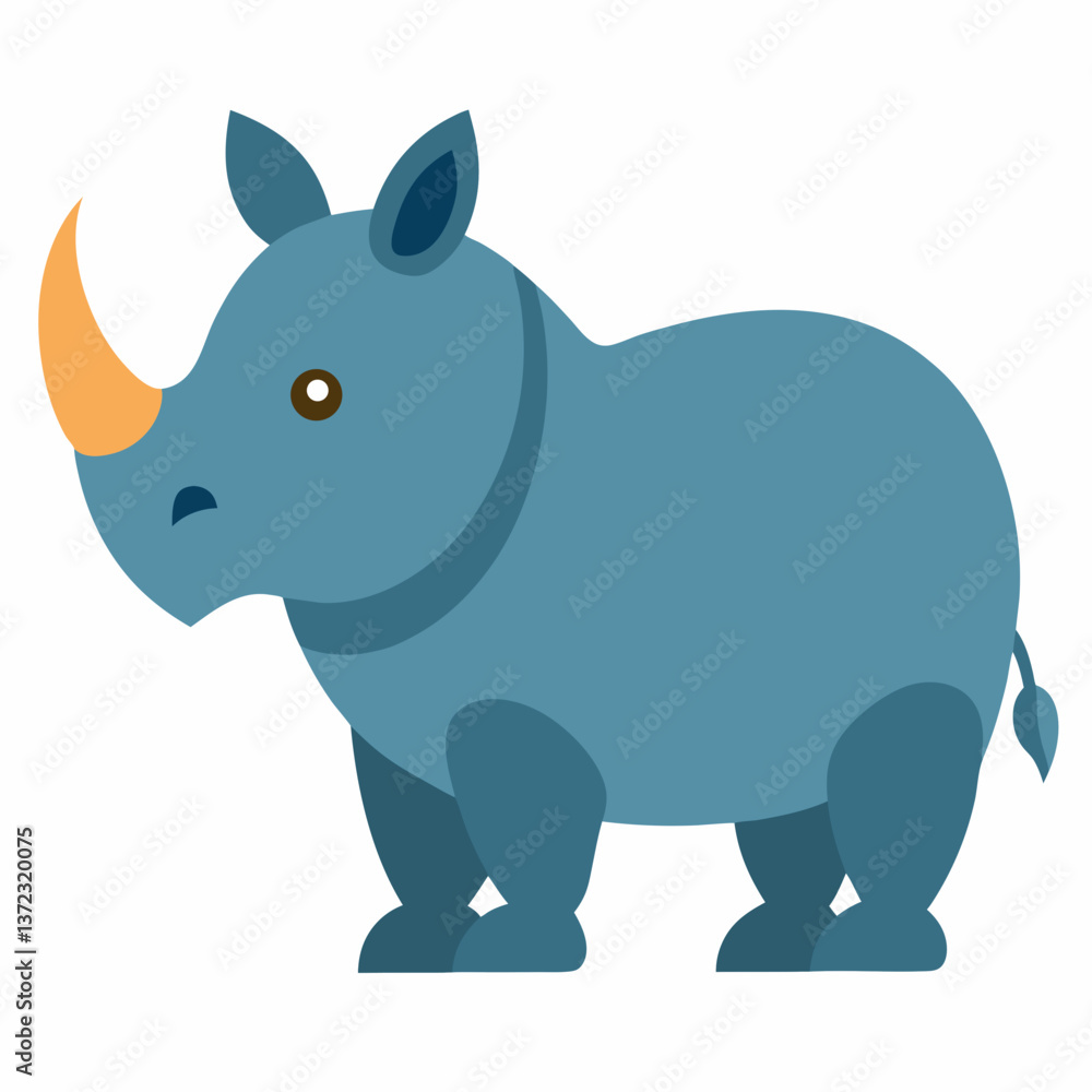 Fototapeta premium cartoon rhino cartoon