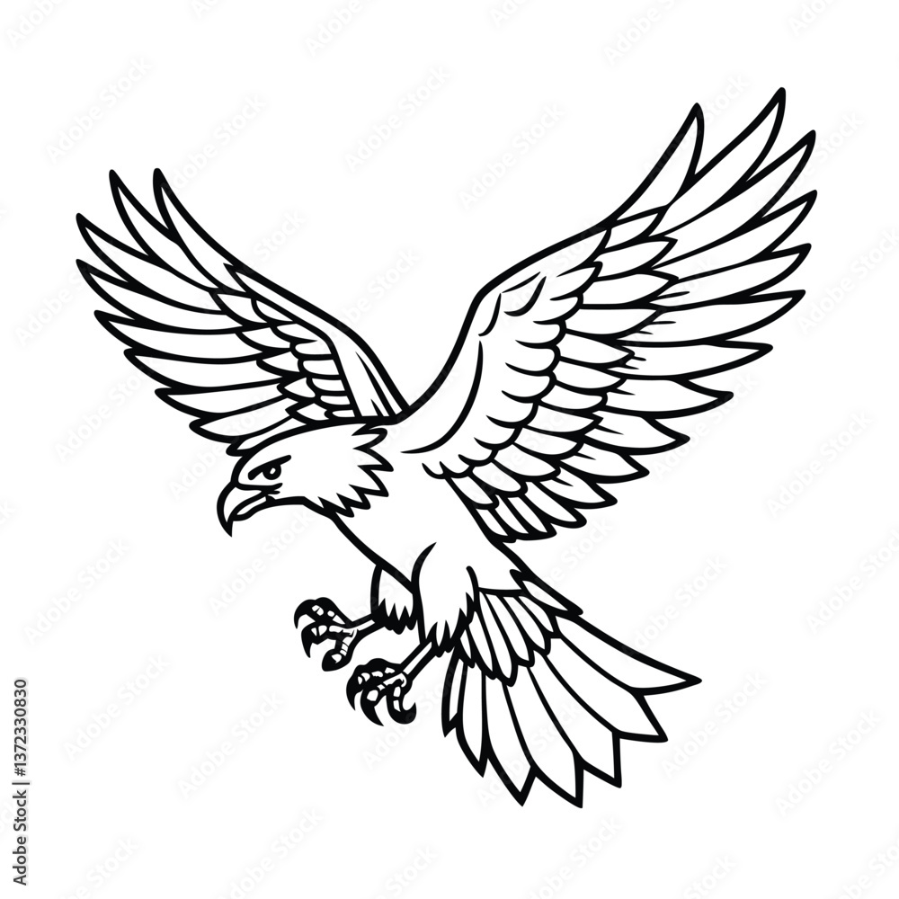 Fototapeta premium vector illustration of an eagle