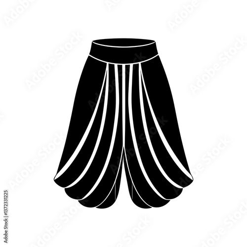 Dhoti silhouette vector illustration.