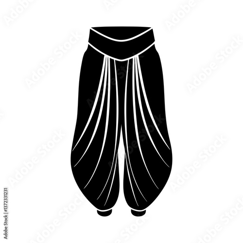 Dhoti silhouette vector illustration.