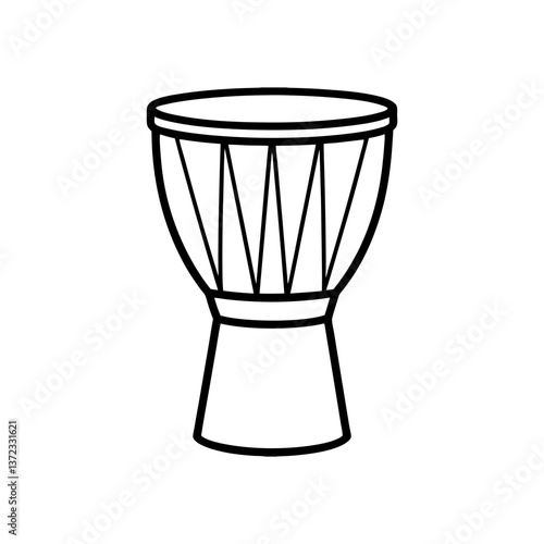 Djembe line art illustration.